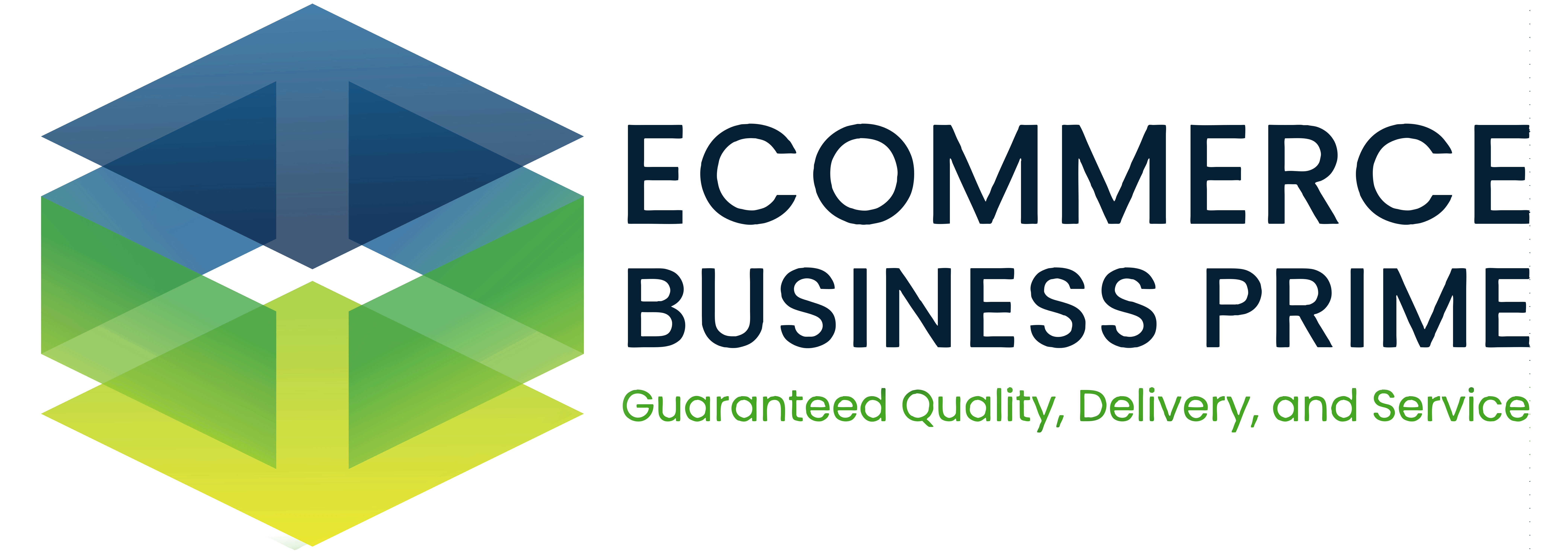 Horizontal Ecommerce Business Prime Logo with tagline